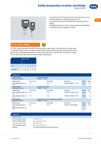 Thumbnail of document Data Sheet - 8146/5 Safety Temp. Monitor & Limiter